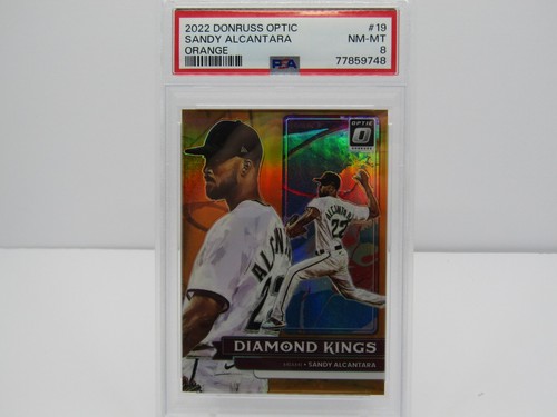 SANDY ALCANTARA 2022 DONRUSS OPTIC ORANGE! #051/125! PSA 8! CON-TD - Picture 1 of 2