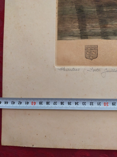Gravure eau-forte en couleurs - Chartres: Porte Guillaume - Imagen 7 de 7