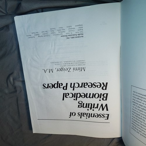 Essentials of Writing Biomedical Research Pa- Mimi Zeiger, 007072833X, paperback - Picture 3 of 5