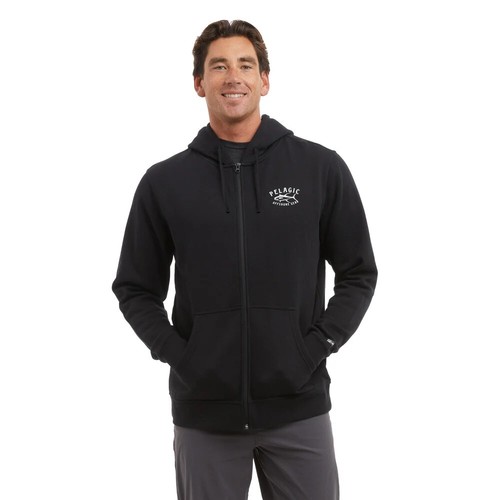 PELAGIC Thon Voyage à Capuche Zip Polaire Pull Gris Clair - Photo 7/24