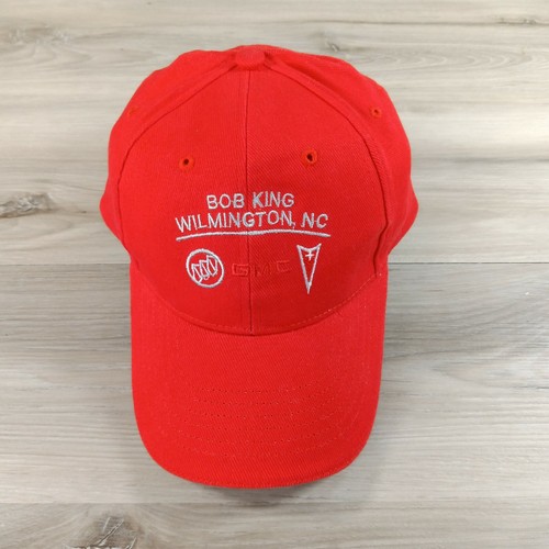 Bob King GMC Car Dealership Baseball Strapback Hat Mens OSFM Red Sweda USA - Picture 8 of 10