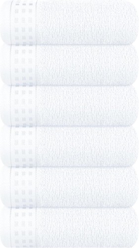 Set 2 Asciugamani Bagno Oversize Ultra Morbidi Altamente Assorbenti 100% Cotone 28x55 - Foto 13 di 156