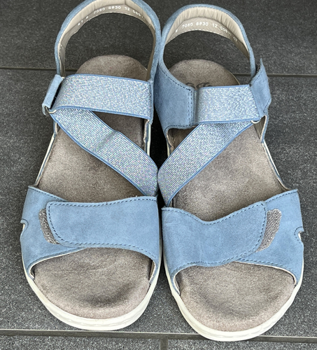 ARA Damen Sandalen GR. 42  hellblau glitzernd NEU - Bild 2 von 7