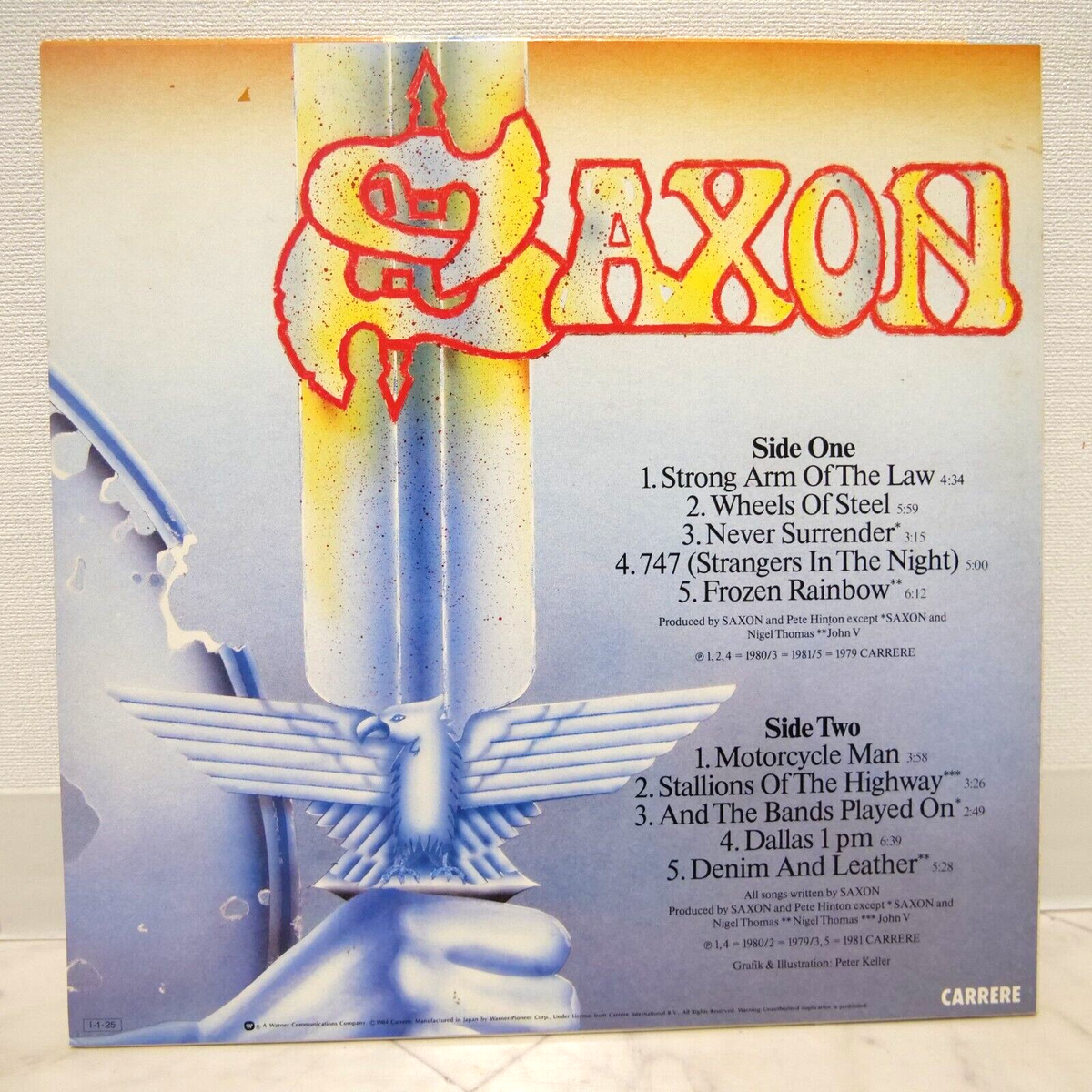 SAXON / STRONG ARM METAL JAPAN ISSUE LP W/ INSERT | eBay
