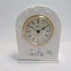 Aynsley Arch Mantel Quartz Clock Fine Bone China Little Sweetheart Floral Design