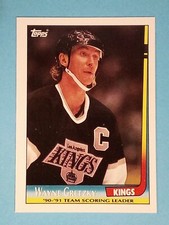 1991-92 Topps Team "Scoring Leaders" Wayne Gretzky Los Angeles Kings #10 🏒