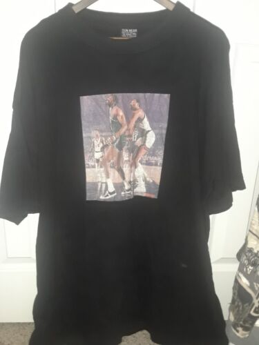 Vintage Celtics Bill Russell Warrior & Wilt Chamberlain Sixers T Shirt Sz-3XL