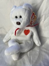 Ty Beanie Babies Valentino the Teddy Bear 1994 - White with Red heart