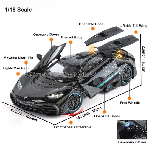 1/18 Mercedes-AMG ONE Super Car Diecast Vehicle Model Car Collectible Toy Gift - Picture 3 of 16