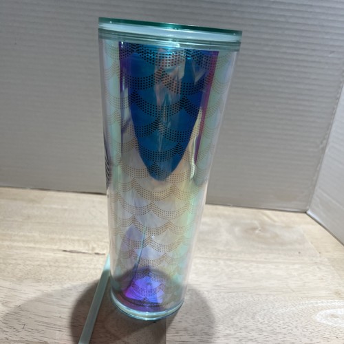 Starbucks Tumbler Mermaid 24oz Iridescent Siren Scales 2019 Holiday Cup Venti. - Picture 7 of 10