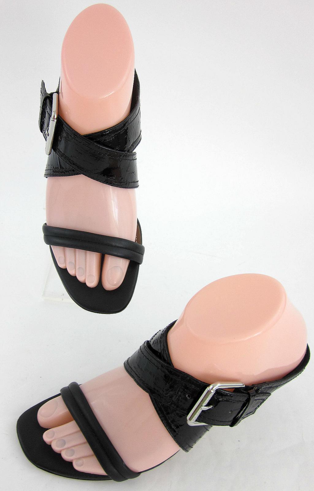 Donald J Pliner 'Mora' 'Mora' 'Mora' Criss Cross Open Toe Kitten Heel Sandals Black Leather 7M 0102a2 Donald J Pliner 'Mora' 'Mora' 'Mora' Criss Cross Open Toe Kitten Heel Sandals Black Leather 7M 0102a2