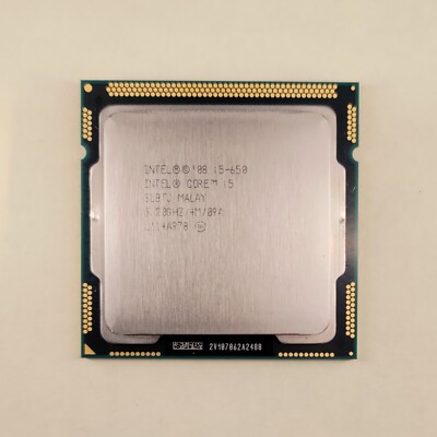 Intel Core i5-650 Dual-Core 4-Thread 3.2 GHz LGA1156 CPU Processor SLBTJ