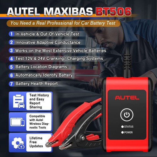 Autel MaxiBAS BT506 Battery Tester Electrical System Analyzer For MaxiSys Tablet - Bild 3 von 14