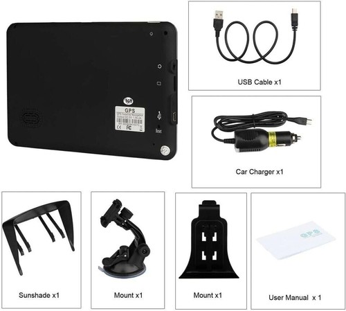 Car Truck GPS Navigation 7 Inch Touch Screen 2024 Maps Spoken Direction FreeShip - Picture 8 of 12