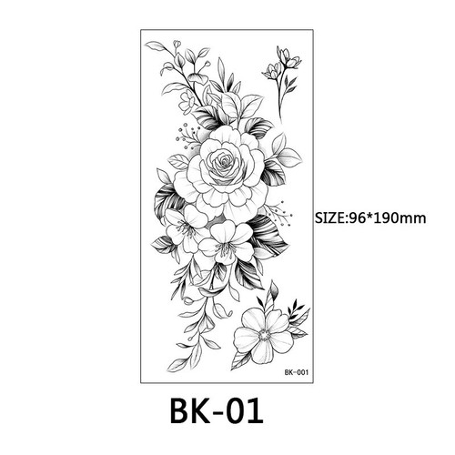 40 Styles Women Ladies Temporary Tattoos Sticker Fake Tatoo Body Art Waterproof - Picture 12 of 51