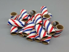 25pc Fireworks Cardboard Tubes 3/4" x 2-1/8" x 3/32" Red/White/Blue M100 Kraft