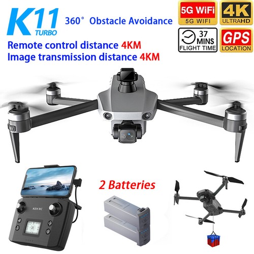 K11 Tubro Drone GPS 3-axis Gimbal 4K HD Dual Camera Obstacle Avoidance 4KM Range - Picture 22 of 26
