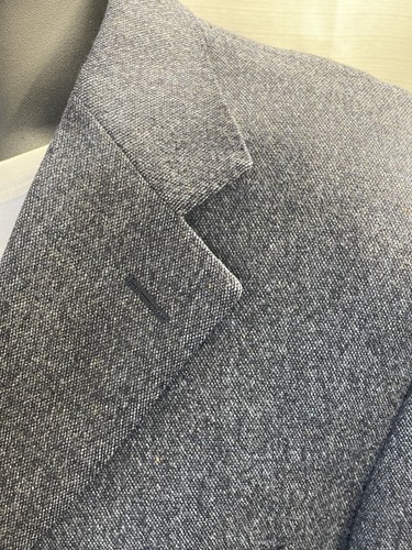 Canali Men’s 100% Wool 3 Button Sport Coat Blazer Size 44L Blue Color Italy - Picture 7 of 11