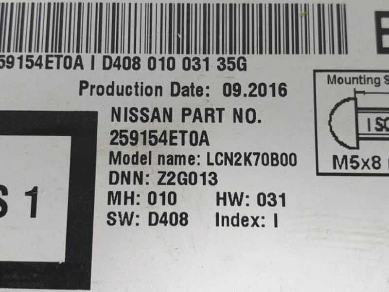 259154ET0A sistema audio radio cd para NISSAN X-TRAIL (T32) 1.6 DCI 735234 - Imagen 2 de 4