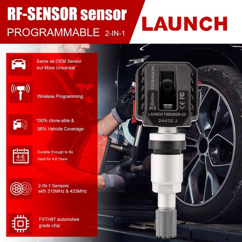 LAUNCH TSENSOR-05 LTR-05 TPMS 315MHz & 433MHz 2 in 1 Auto Tire Pressure Sensor - Picture 2 of 20