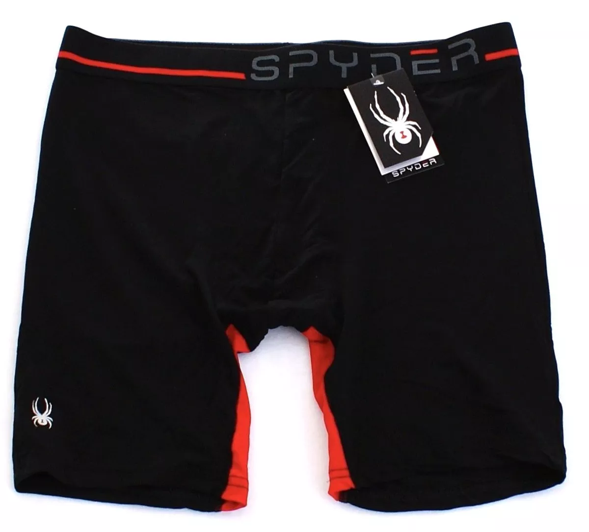 Spyder Performance Black & Red Stretch Mesh Boxer Brief Underwear Men's NWT