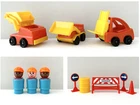 Vintage Little People CONSTRUCTION Set Fisher Price Vehicles Figures Road Signs