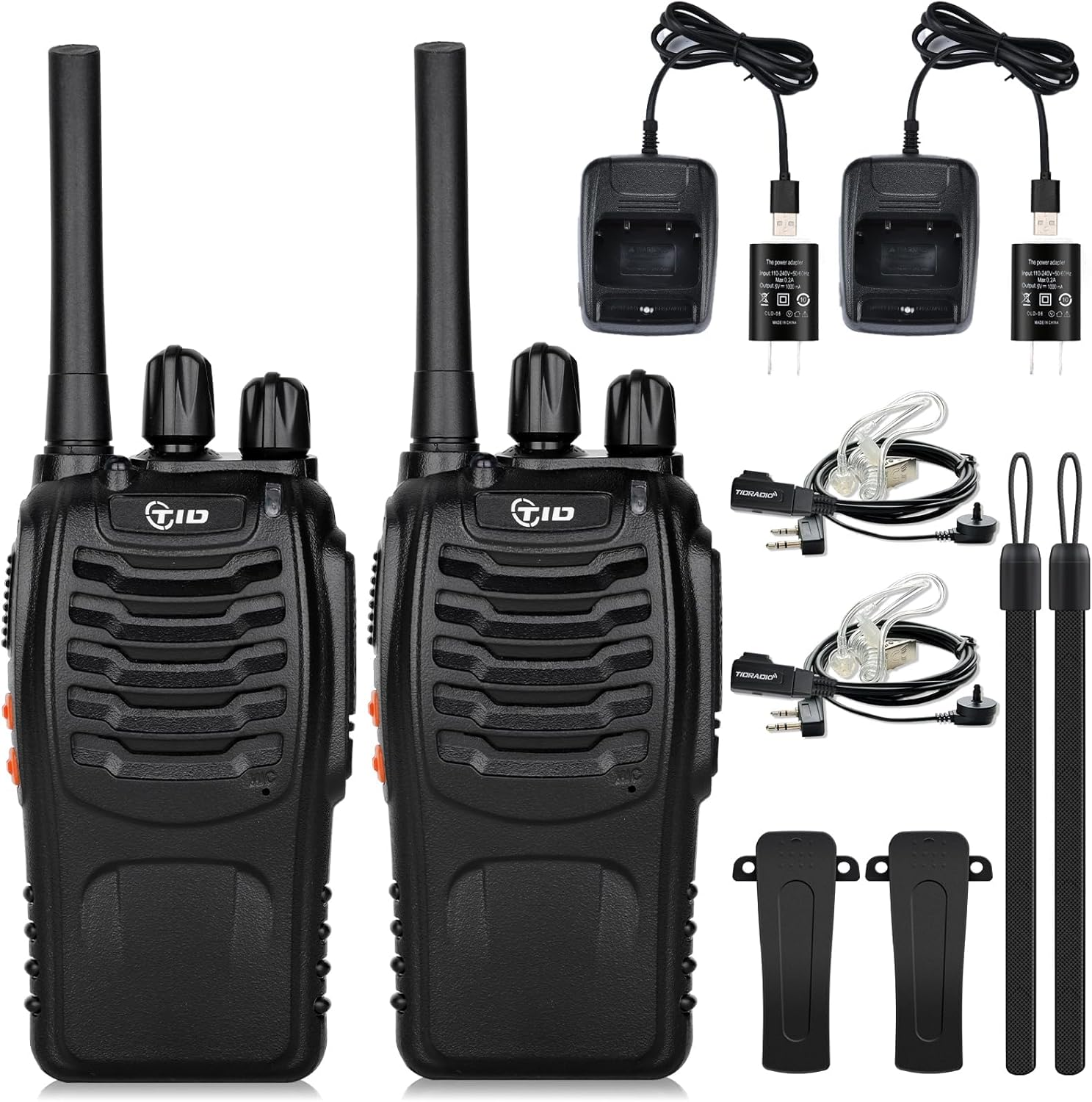 TIDRADIO TD-V2 Walkie Talkies for Adults Long Range, Frequency Copy, Rechargeabl