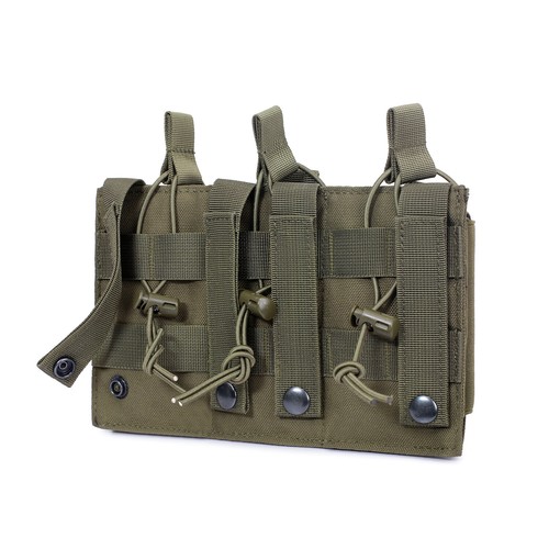 Tactical Molle Triple Open Top Magazine Pouch Hunting Rifle Pistol Mag Waist Bag - Picture 25 of 25