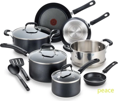 T-fal Experience Nonstick Cookware Set 12 Piece, Induction,p