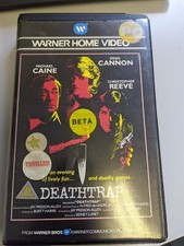 Deathtrap 1982, Christopher Reeve, Michael Caine BETA FORMAT RENTAL CASE