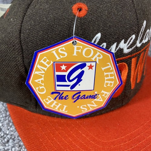 Vintage Cleveland Browns Snapback Mütze Wollmischung 90er Schrift Neu mit Etikett Deadstock Neu aus altem Lagerbestand - Bild 6 von 11