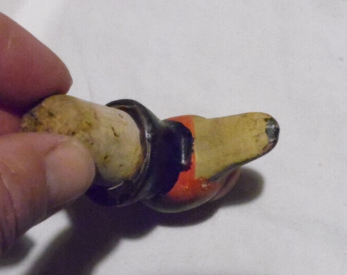 A1/ BOUCHON DE BOUTEILLE CERAMIQUE LIEGE FORME TETE DE CANARD 6,5CM - Picture 3 of 3