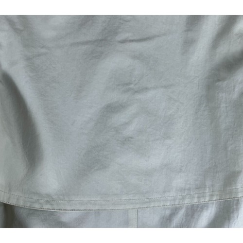 Vintage 90s Fog London Fog Trench Coat Jacket Womens 12 Cream Shoulder Pads Belt - Picture 21 of 24