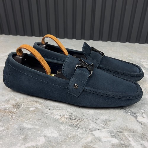 Louis Vuitton Monte Carlo Driving Moccasins Blue Suede 9.5 LV 10.5 US 43.5 EUR* - Picture 6 of 12