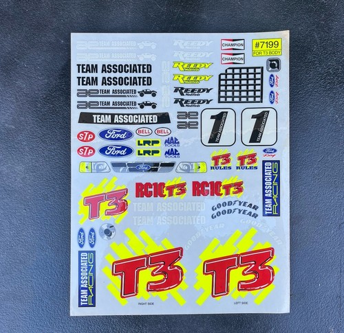 1997 Team Associated RC10TS Ford Truck RC 1:10 Decal Sheet 11inX8.5in 7199 NEW - 第 2/5 張圖片