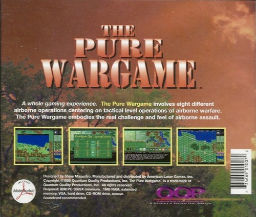 PURE WARGAME (CD-ROM de PC en estuche joya) 1995, nuevo sellado de fábrica - Imagen 2 de 2