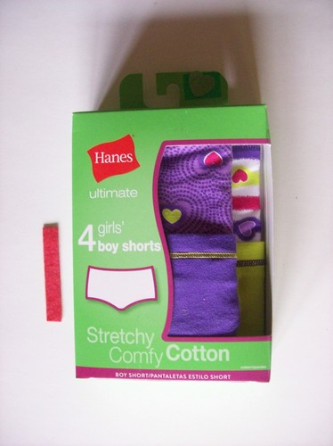 Hanes Underwear Underpants 4 Girls Boyshorts X-Temp Hipsters Assorted New  - Picture 3 of 7