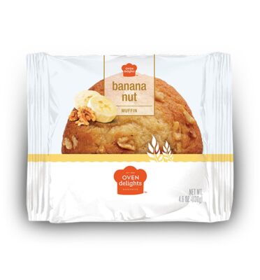 Oven Delights Banana Nut Muffins (4.6 oz) - Baked with Ripe Bananas