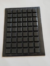 1/2  Square Small Rubber Feet 3M Adhesive Backing 1/8 Tall Black 40 Pieces