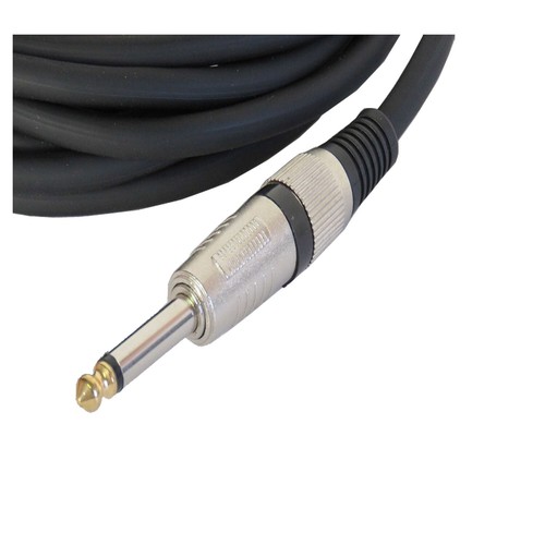 Pair 15ft 1/4" 6.35mm Male Cable to 1/4" 6.35mm Male Jack Mono Audio DJs Cables - Picture 11 of 14