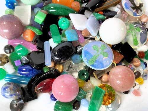 Mezcla de componentes, 1/2 libra de forma de piedra preciosa y vidrio y mezcla de colores aprox (200-600)* - Imagen 2 de 7