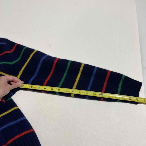 Vintage Polo Ralph Lauren Womens Rainbow Striped Lambswool Sweater Size Medium - Picture 6 of 7