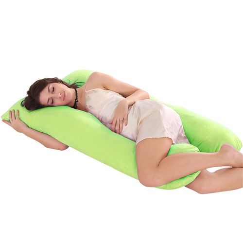 U Shaped Pregnancy Pillow Maternity Full Body Pillow for Body Support with Cover - Picture 35 of 71