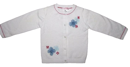 NEW Vintage Janie and Jack Seaside Getaway 3T Cardigan Sweater Embroidered - Picture 2 of 3