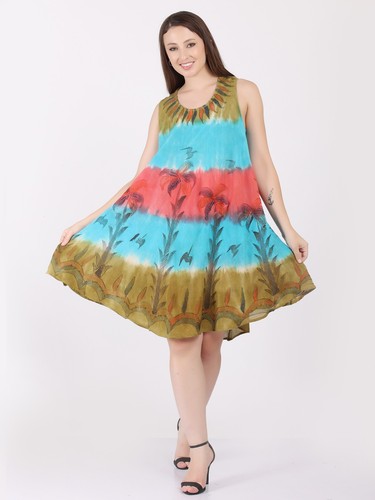 25 Stück Multi Batik Freizeit Strandkleidung Sonnenkleider Großhandel Mix Posten Designs - Bild 10 von 17