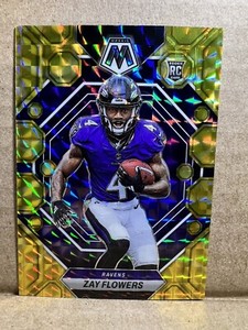 2023 PANINI MOSAIC ZAY FLOWERS ROOKIE YELLOW REACTIVE MOSAIC PRIZM RC RAVENS 380