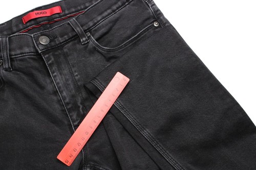 Hugo Boss Jeans Para Hombre W29/L32 Slim Fit Efecto De Desgaste En Denim Negro - Imagen 9 de 11