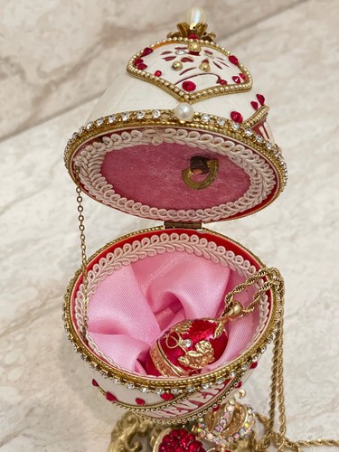 Imperial Faberge Ei Schmuck 21st Anniversary ILoveYou ForeverGift Style Fabergé - Bild 11 von 16