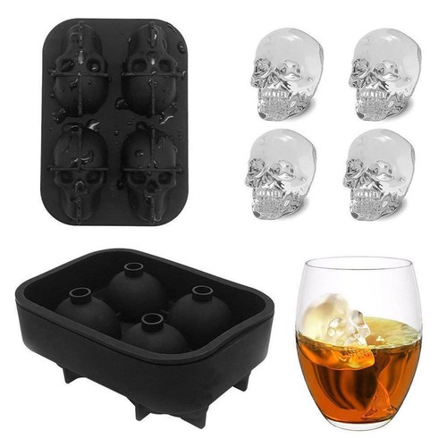 Large Ice Cube Tray Ball Maker Big Silicone Mold Sphere Whiskey Round Mould DINV - Picture 5 of 15