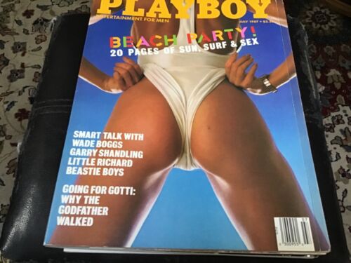 PLAYBOY ZEITSCHRIFTEN JULI 1987, CARMEN BERG CENTERFOLD, BEACH PARTY, TOP